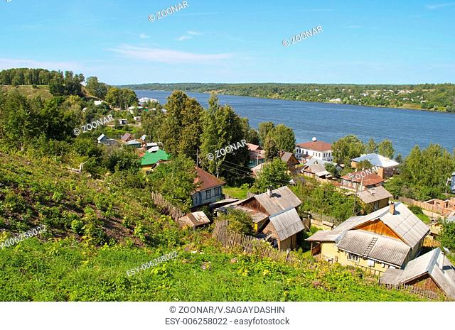 View on the Volga River in Ples, Russia