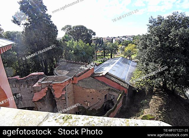 View from the tower of the Serra Moresca ( Moresca Greenhouse ). After a restoration conducted by the Capitoline superintendency and completed in 2013 and...