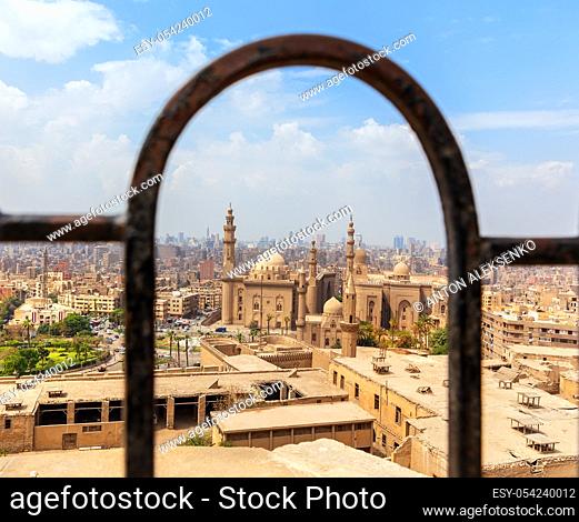 The Mosque-Madrassa of Sultan Hassan, view from the Citadel fence, Cairo, Egypt
