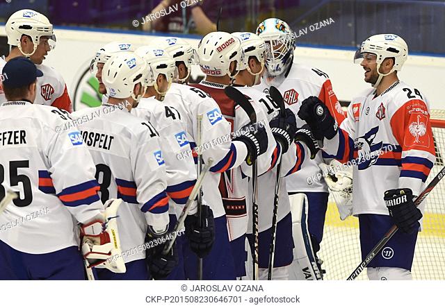 2nd round Group I ice hockey Champions League match, HC Vitkovice Steel vs Adler Mannheim in Ostrava, Czech Republic on August 23, 2015