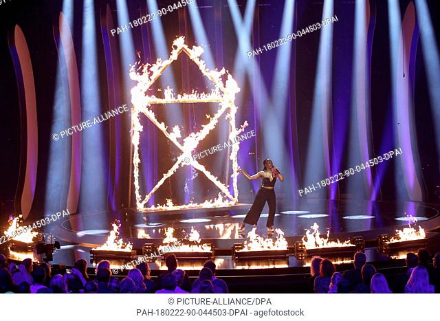 22 February 2018, Germany, Berlin, German preliminaries for the Eurovision Song Contest (ESC): Candidate Ivy Quainoo, German singer