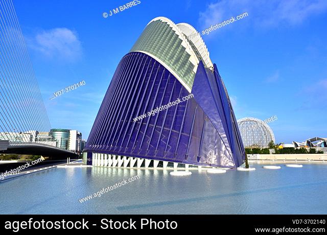 Valencia, Ciutat de les Arts i les Ciencies by Santiago Calatrava. Agora. Comunidad Valenciana, Spain