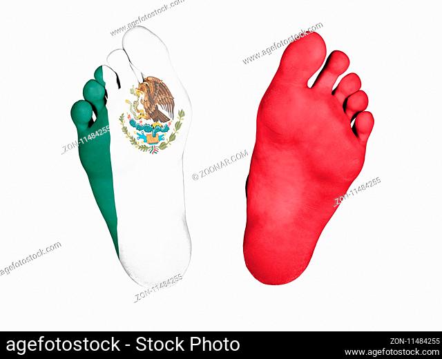Dead body, feet are isolated on white - Mexico