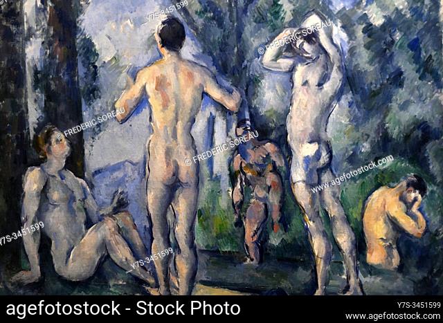 Les Baigneurs, 1890-1891, oil on canvas, Paul Cezanne, State Hermitage museum, St Petersburg Russia, Europe