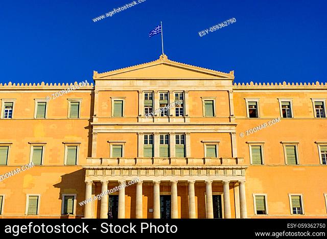 Hellenic Parliament, the parliament of Greece at Syntagma Square in Athens