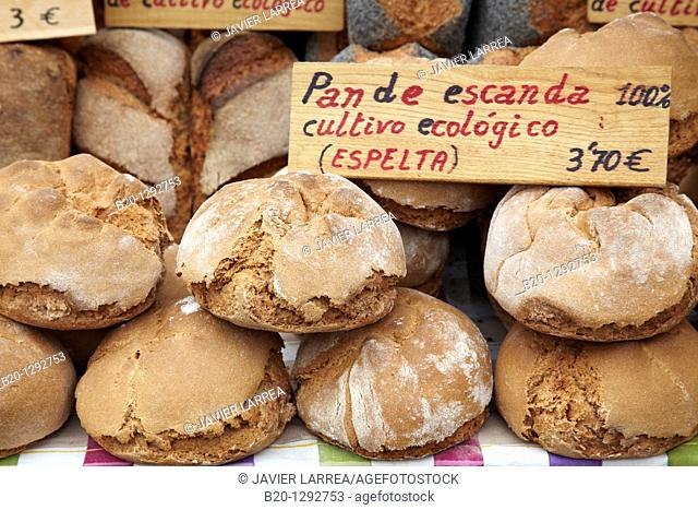 Bread, Ecological and Handicrafts Market, Plaza Mayor, Gijón  Asturias, Spain