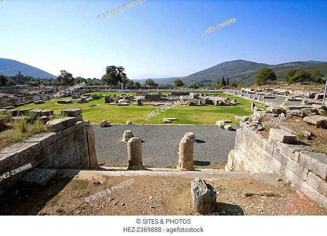 The North Propylon at Messene, Greece. Ancient Messene lies on the slopes of Mt Ithomi, 30km/19 miles northwest of Kalamata