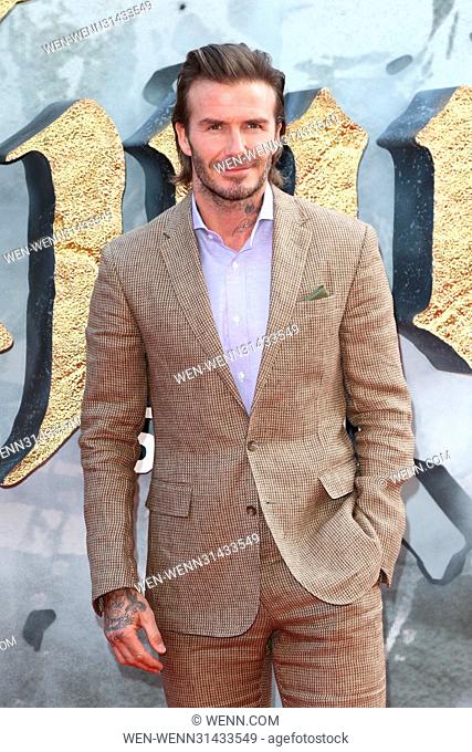 King Arthur: Legend of the Sword - European film premiere at the Cineworld Empire, Leicester Square, London Featuring: David Beckham Where: London