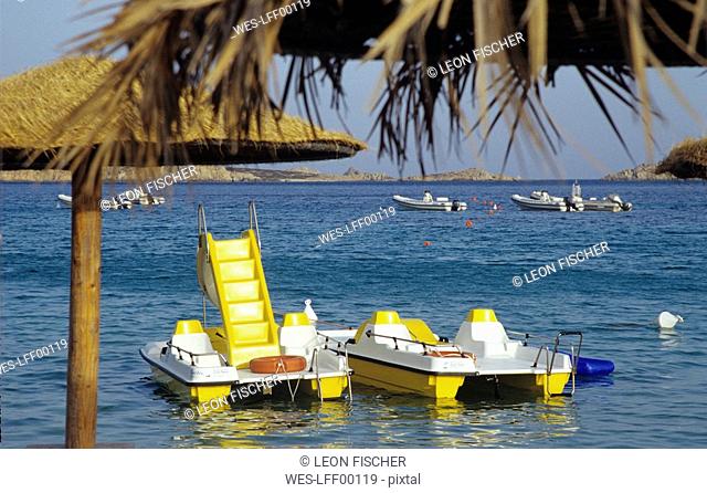 Italy, Sardinia, Pedal boats