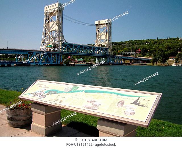 Houghton/Hancock, MI, Michigan, Portage Lift Bridge, Portage Lake, Bridgeview Park