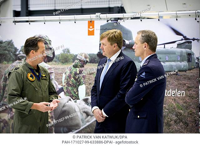 King Willem-Alexander of The Netherlands visits Defense Helicopter Command in Gilze-Rijen, The Netherlands, 27 October 2017
