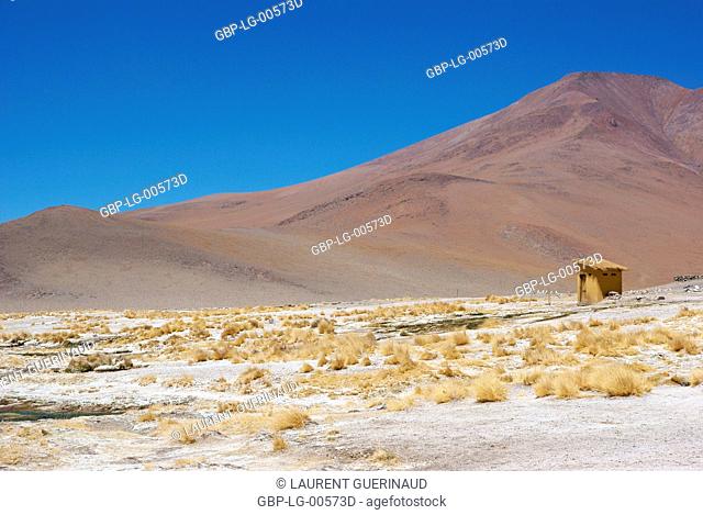 Estacion termale, Eduardo Abaroa Reserves National of Andean Fauna, Lipez Desert, Department of Potosi, Sud Lipez Province, La Paz, Bolívia