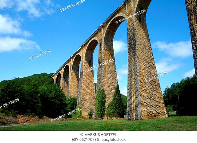 Viaduct of the railway line from Souillac to Viescamp sous Jallès in France