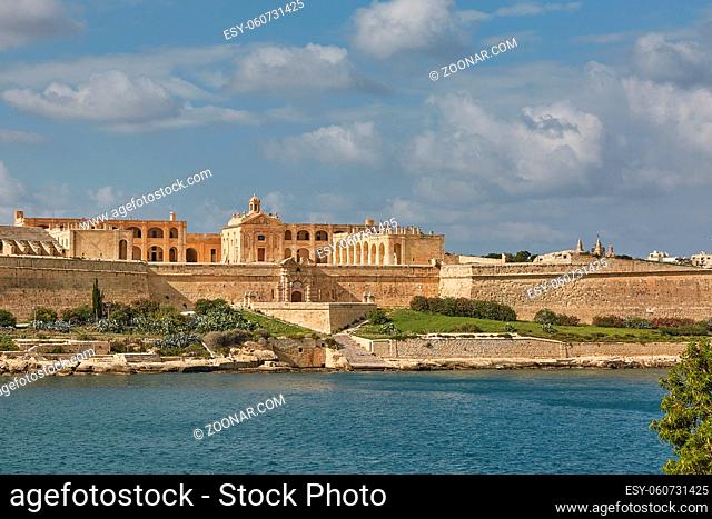 Old beautiful palace in Valletta in Malta