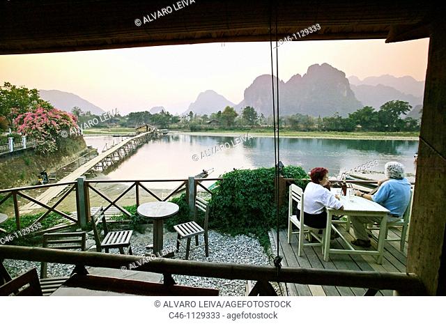 Nam Xong River. Vang Viang. Laos