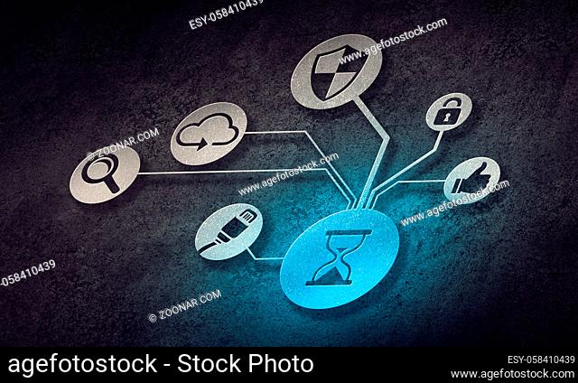 Digital background with social interaction and connection concept