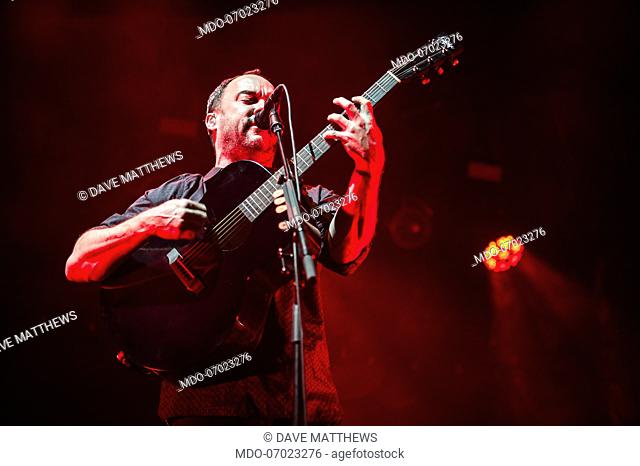 American singer and musician Dave Matthews performs live on stage at Mediolanum forum with Dave Matthews Band. Milan (Italy), April 3rd, 2019