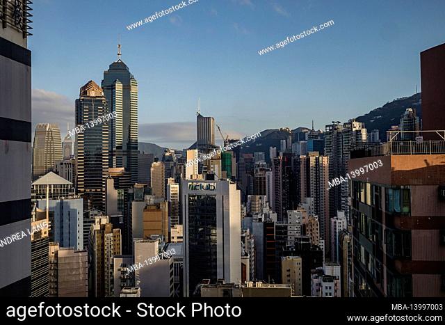 skyscrapers and neighborhoods in hong kong