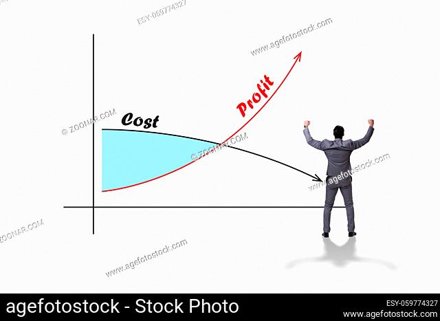 Concept of proft and loss with the businessman