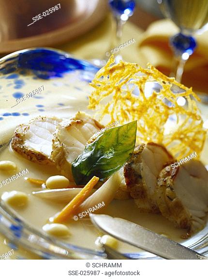 roast monkfish with fennel and basil