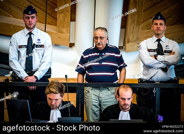 The accused Selahaddin Tankisi pictured during the jury constitution session for his assizes trial before the Assizes Court of Antwerp Province in Antwerp on...