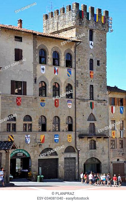 Arezzo Square, Tourist Places of Tuscany Italy