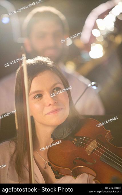 Smiling violinist