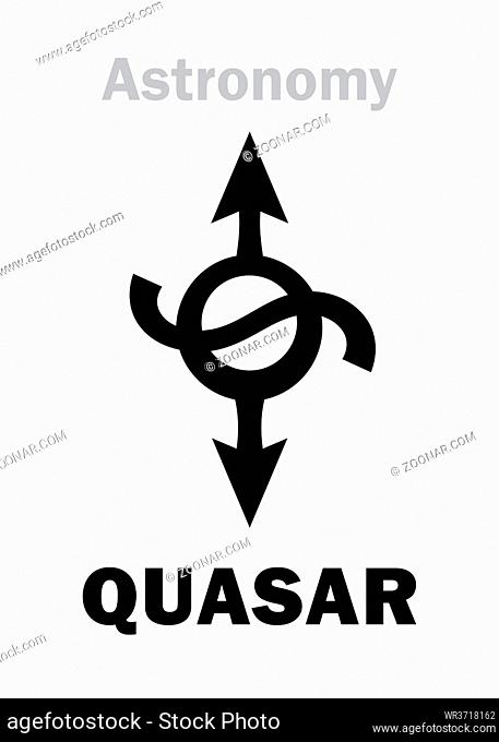 Astrology Alphabet: QUASAR, Enigmatic supermassive brightest object of the Relict radiation of distant galaxies in The Universe