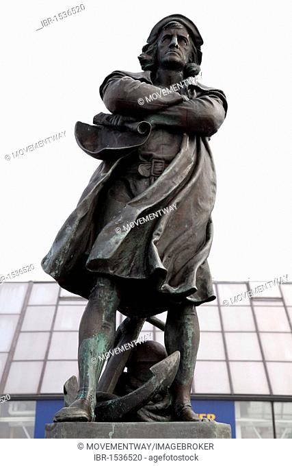Christopher Columbus, navigator, statue, Bremerhaven, Bremen, Germany, Europe