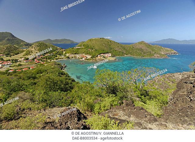 View of Fort Napoleon from Morne Morel, Terre-de-Haut, Iles des Saintes, Guadeloupe, Overseas Department of the French Republic