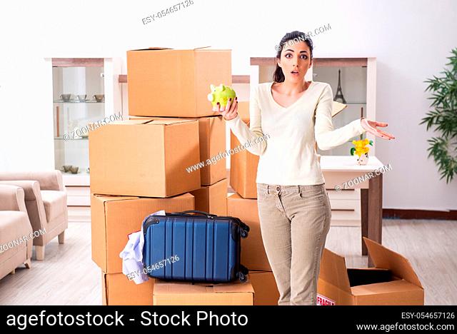 The young woman moving to new flat
