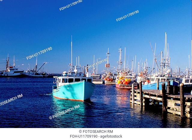 fishing boat, Nova Scotia, Cape Sable Island, NS, Canada, Fishing boats docked in the harbor on Cape Sable Island on the Atlantic Ocean