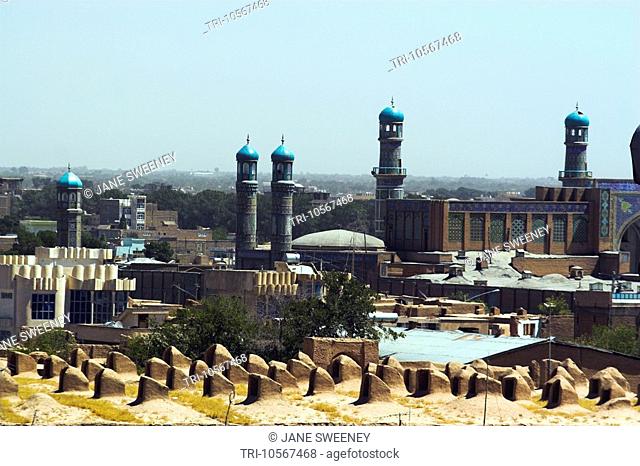 Herat Afghanistan View from The Citadel  Qala-i-Ikhtiyar-ud-din  with the Friday Mosque in the background
