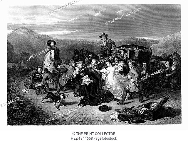 The Murder of Archbishop Sharpe, 1860. A scene from Old Mortality by Walter Scott