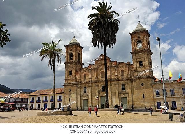 main square of Zipaquira, Cundinamarca department, Savannah of Bogota, Colombia, South America