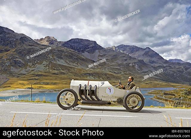 Blitzen-Benz, built in 1909, at the Bernina Gran Turismo mountain race as part of the International Automobile Weeks, St