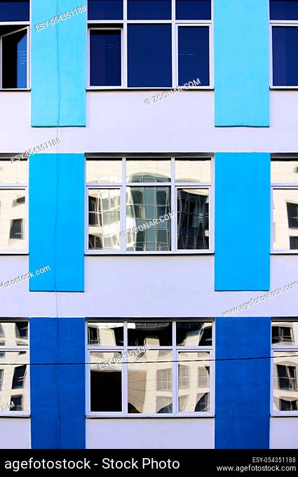 windows office building for background in Moscow