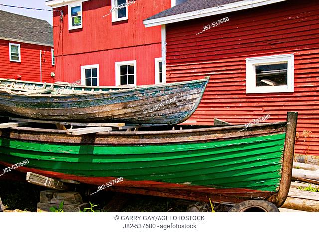 Dry docked boats, Lunenburg, Canada