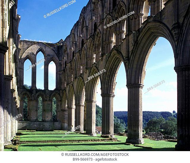 Presbytery, Rievaulx Abbey Ruins, Helmsley, North Yorkshire, England, U.K