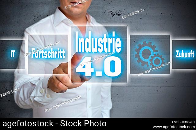 industrie 4.0 touchscreen konzept hintergrund