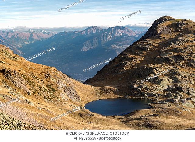 Italy, Trentino Alto Adige, Non Valley, dolomite lake on Luco Mount