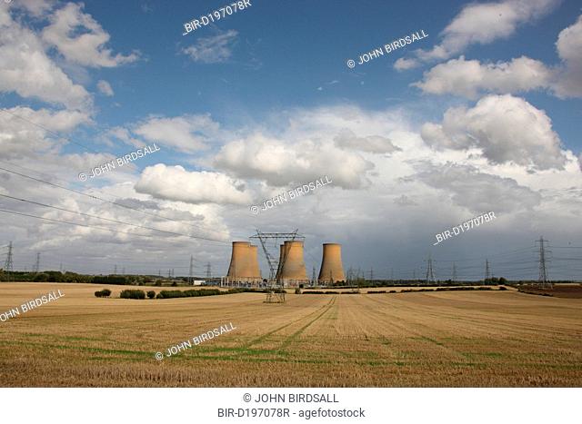 High Marnham power station, Nottinghamshire, England The station is derelict, the chimneys and boiler house having already been demolished