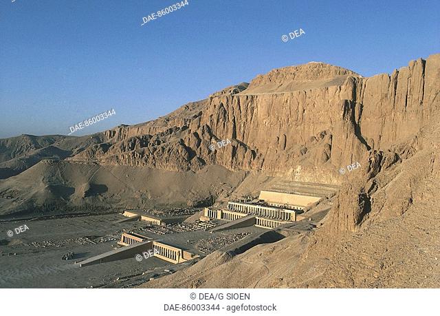 Egypt - Ancient Thebes (UNESCO World Heritage List, 1979). Valley of the Kings. Temple of Hatshepsut at Dayr al-Bahri