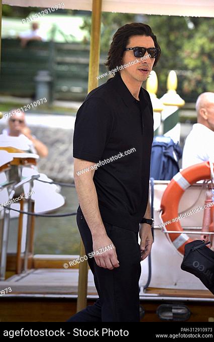 VENICE, ITALY - AUGUST 31: Adam Driver is seen arriving at the Excelsior pier during the 79th Venice International Film Festival on August 31, 2022 in Venice
