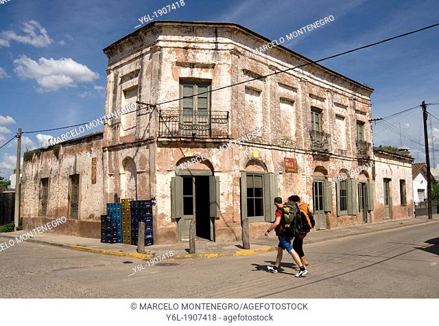 Corner in San Antonio de Areco, typical countryside town where Argentinian Tradition is worshiped, Buenos Aires province, Argentina, South America