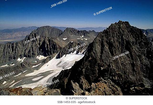 Panoramic view of mountains, John Muir Wilderness Area, California, USA