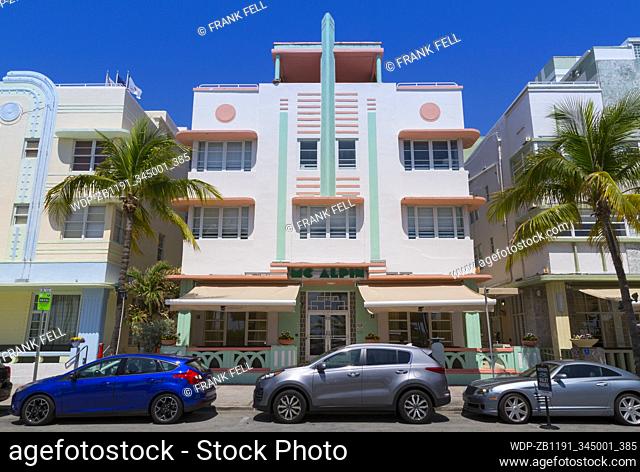 Ocean Drive and Art Deco architecture, Miami Beach, Miami, Florida, United States of America, North America