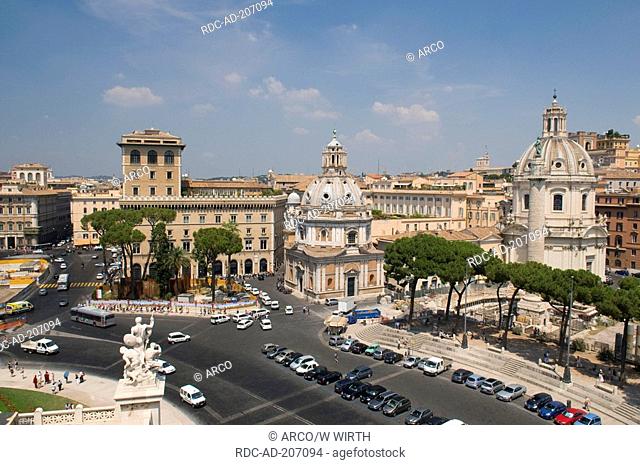Capitol square, Church Santa Maria Di Loreto, church Santissimo Nome Di Maria, Rome, Lazio, Italy, Santissimo Nome di Maria al Foro Traiano