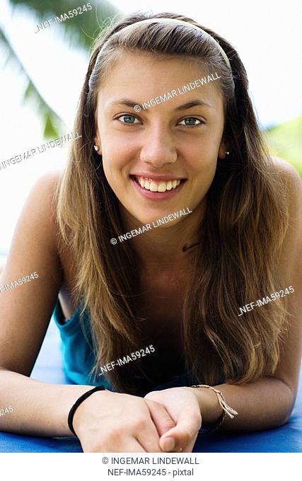 A Scandinavian teenage girl smiling Thailand
