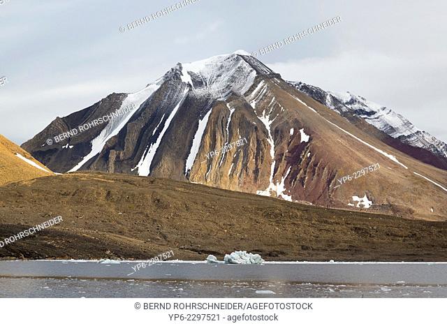 Hornsund with mountain, Spitsbergen, Svalbard